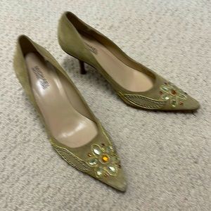 Michael Kors suede embellished pumps